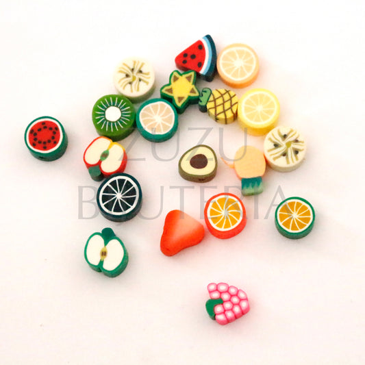 Assorted Fruit Beads - 40 pieces