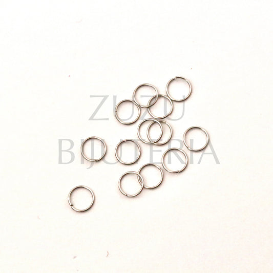 Silver Rings 7mm x 1mm (50 pieces) - Stainless Steel