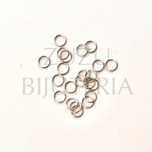 Silver Rings 4mm x 0.6mm (50 pieces) - Stainless Steel