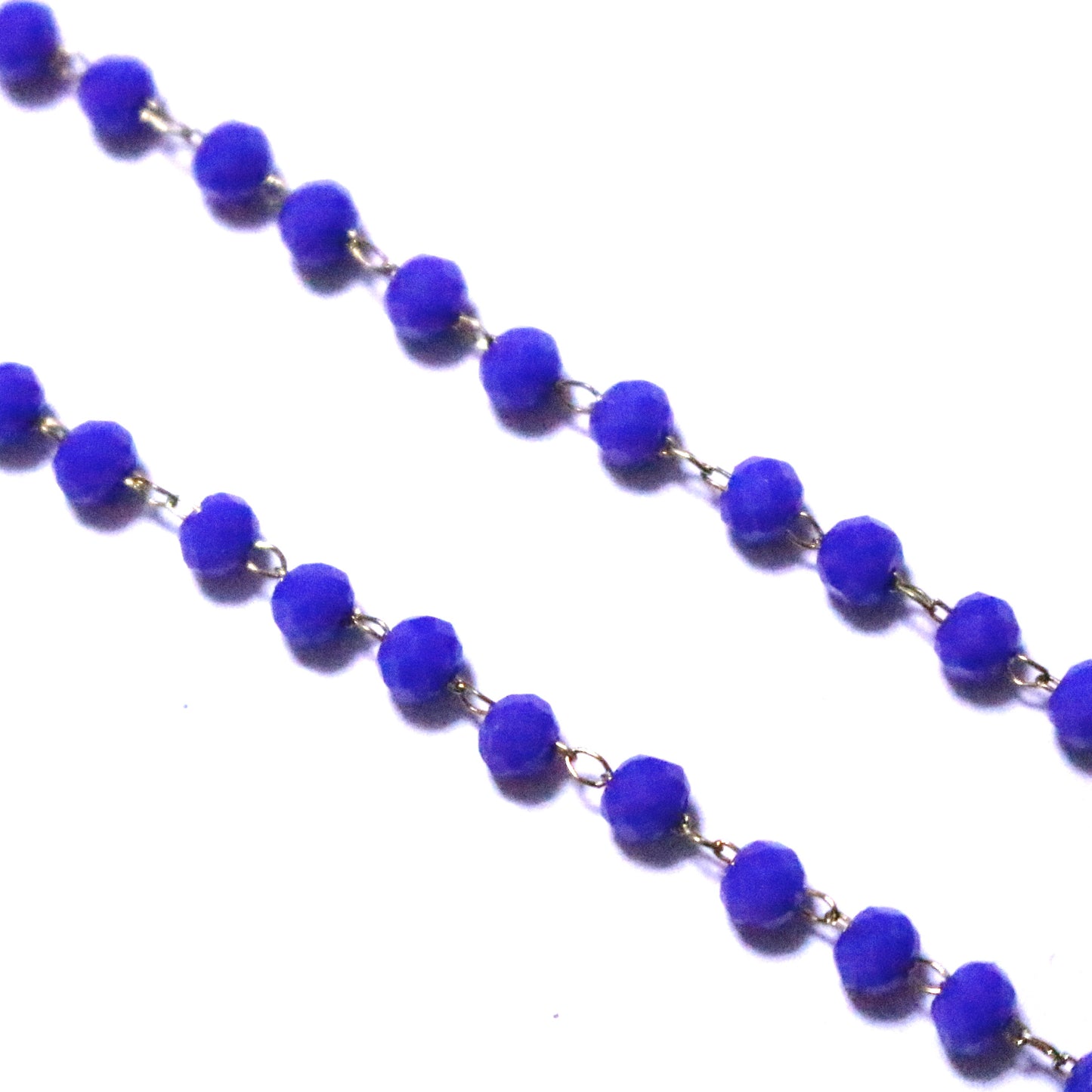 Chain Crystals 3.5mm BLUE GANGA - Stainless Steel Gold