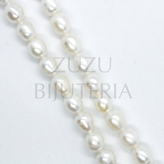Natural Pearl String 9mm x 8mm (hole 0.8mm)