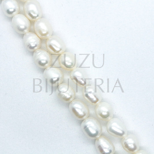 Natural Pearl String 8mm x 6mm (hole 0.8mm)