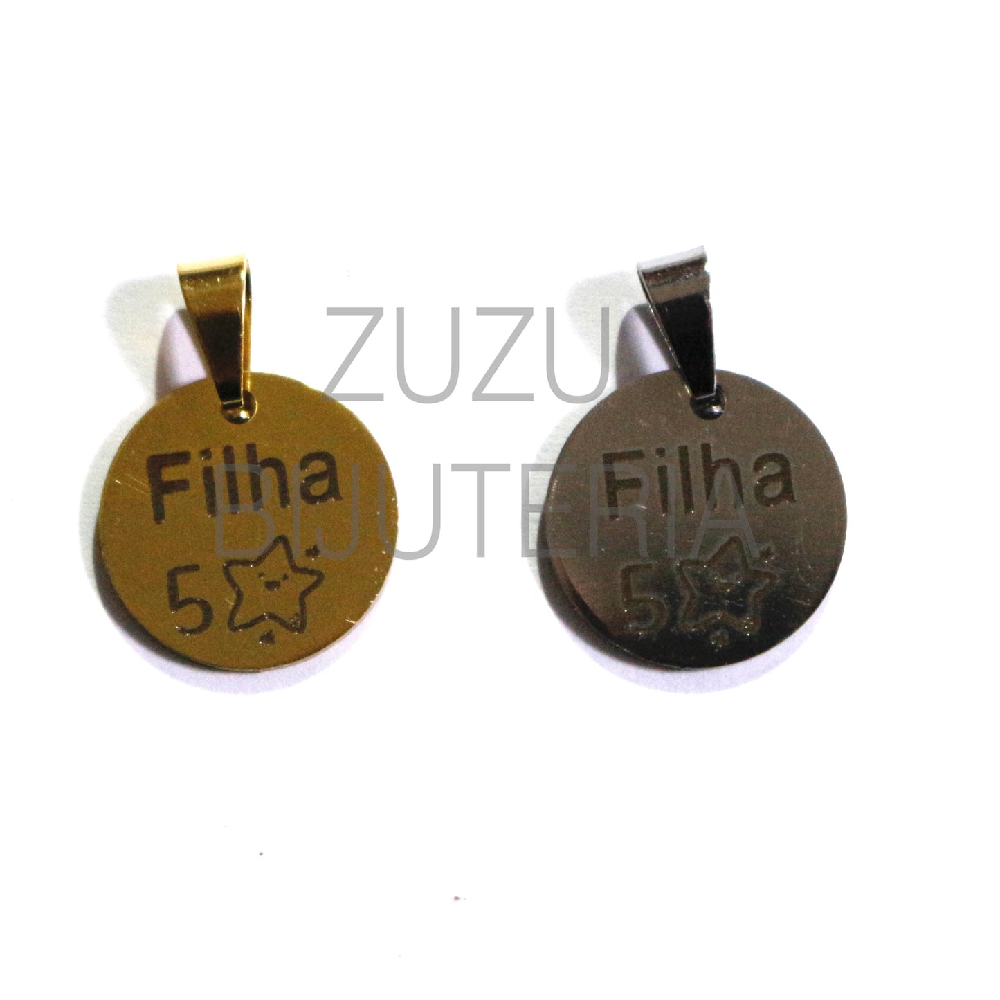 Medalha Filha - Aço Inox