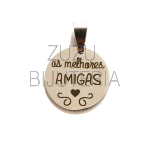 Medalha Amigas - Aço Inox