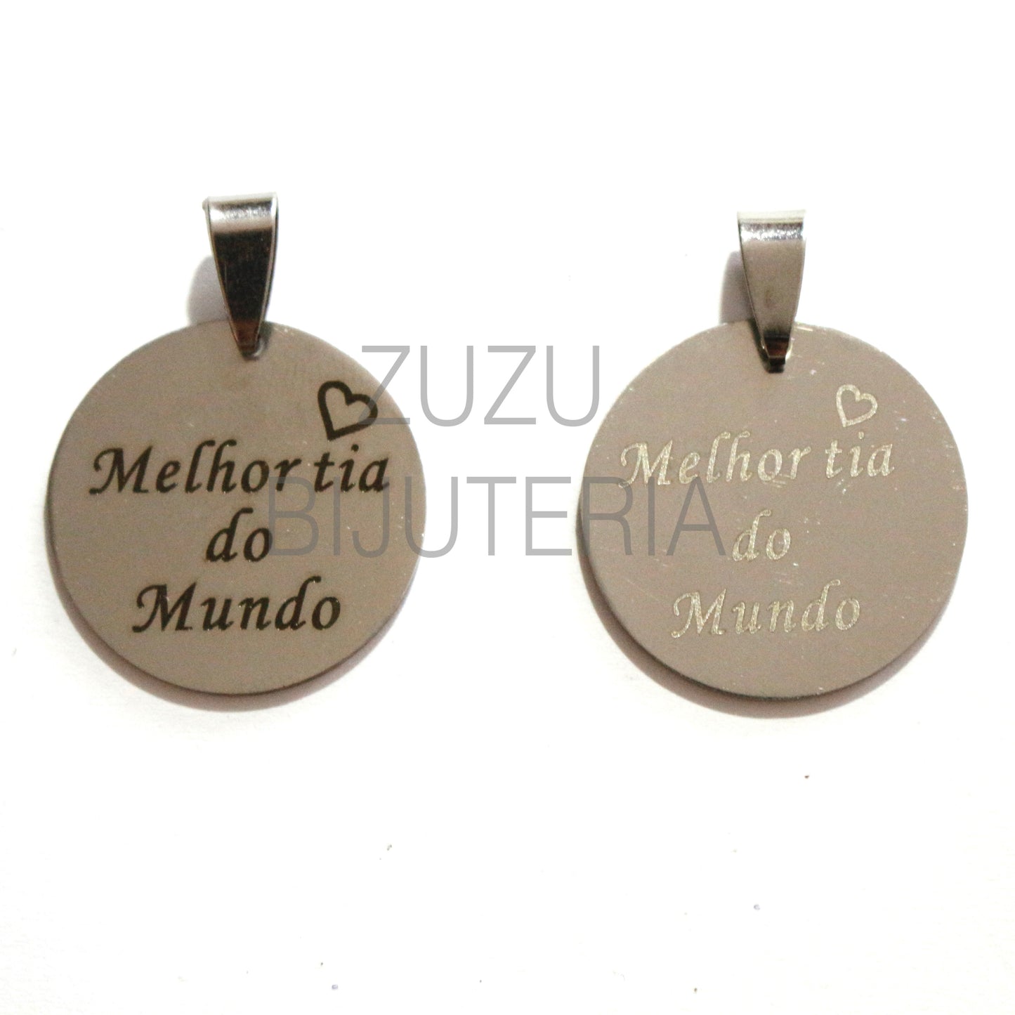 Medalha Tia - Aço Inox