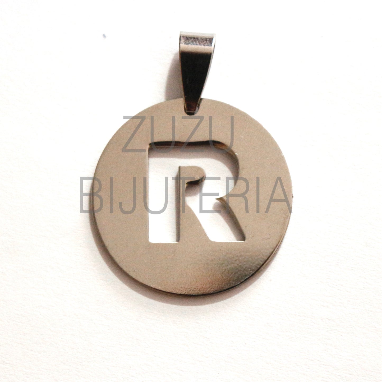 Medalha Letra - Aço Inox