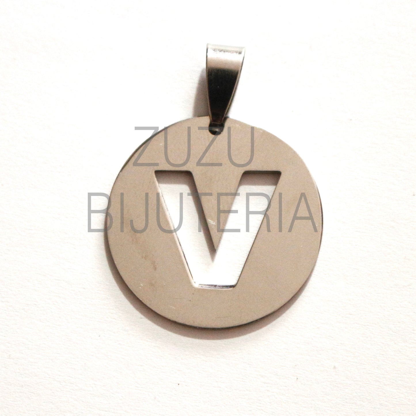 Medalha Letra - Aço Inox