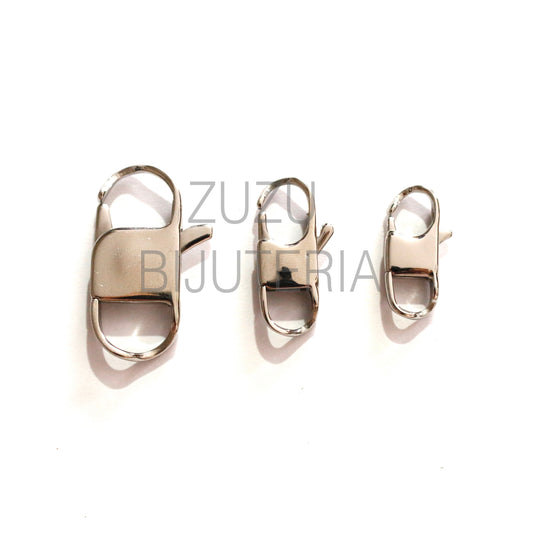 Silver Carabiner Clasps - Stainless Steel