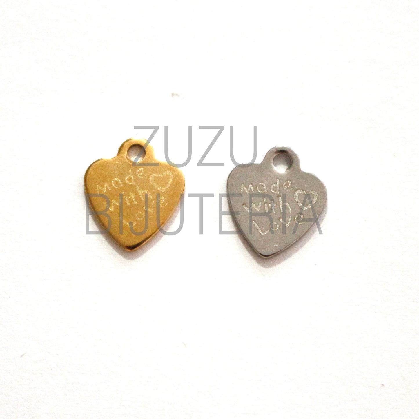 Golden and Silver Heart Pendant - Stainless Steel