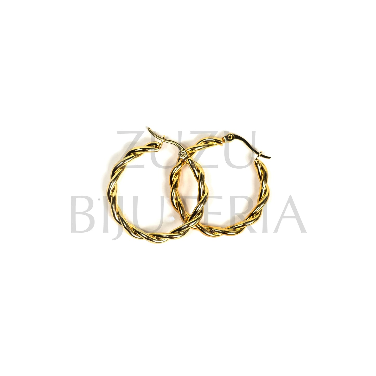 Gold Hoop Earring 32mm - Stainless Steel