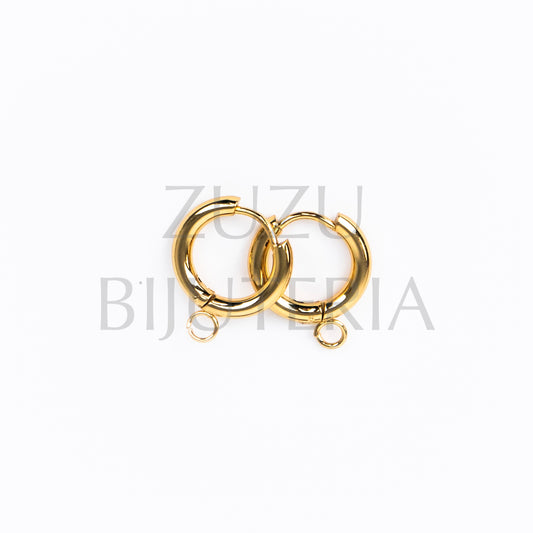 Base Brinco Argola Dourado - Aço Inox