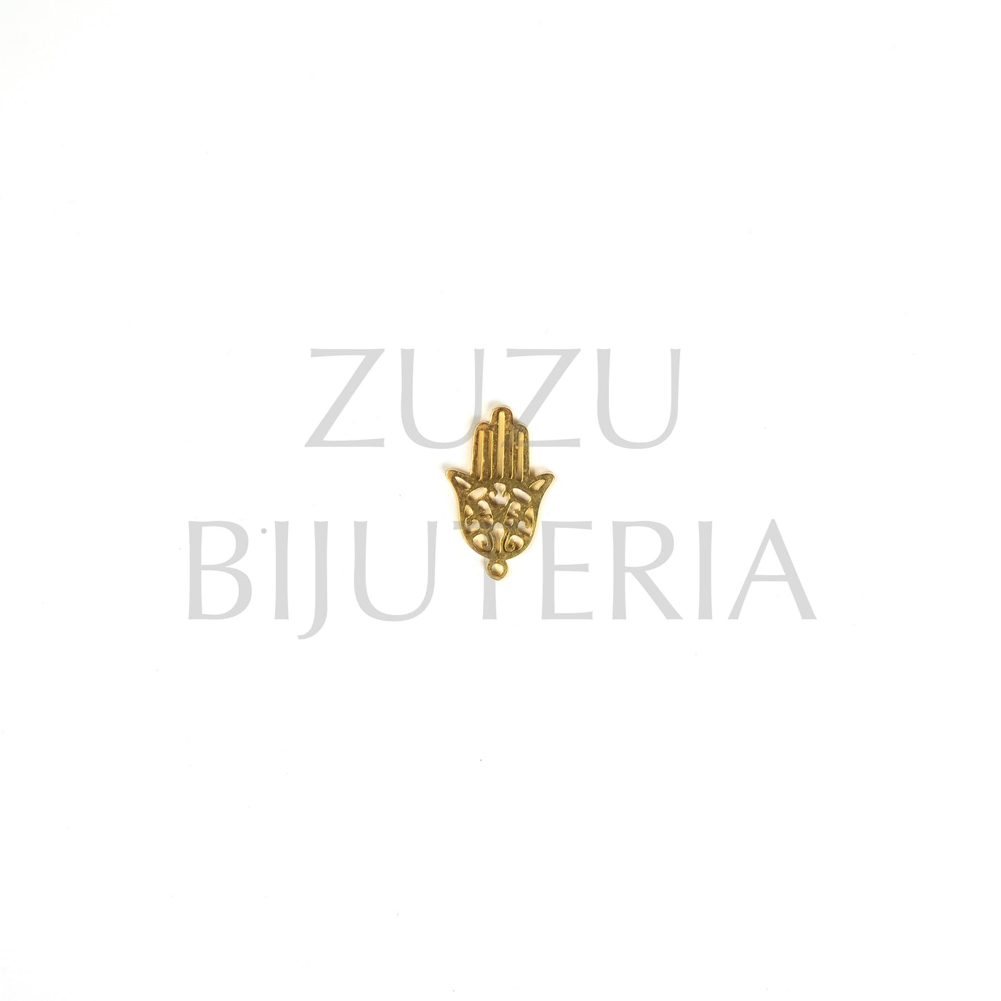 Pendente Mão Hamsa Dourado 20mm x 13mm - Aço Inox