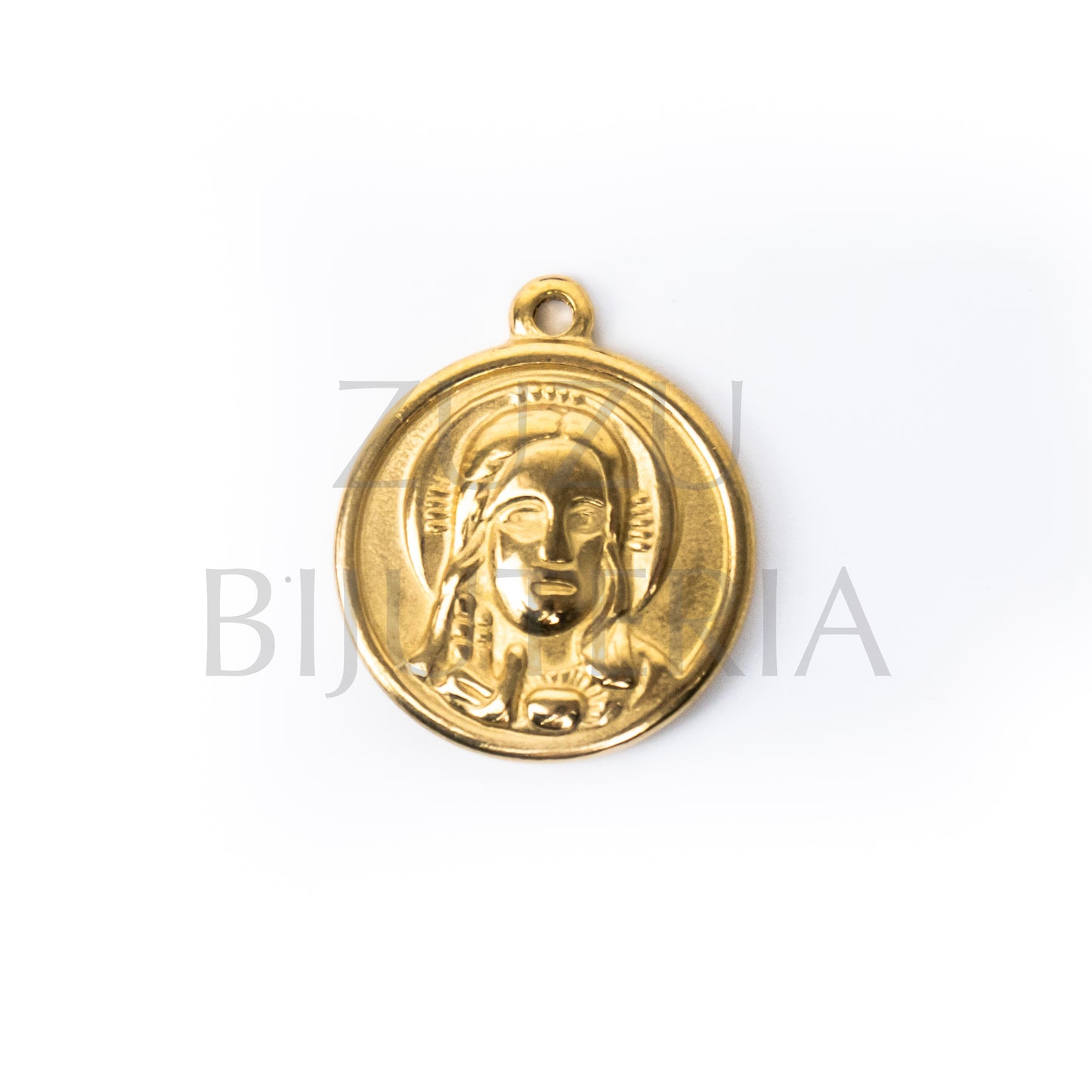 Pendente Nossa Senhora Dourado 22mm - Aço Inox