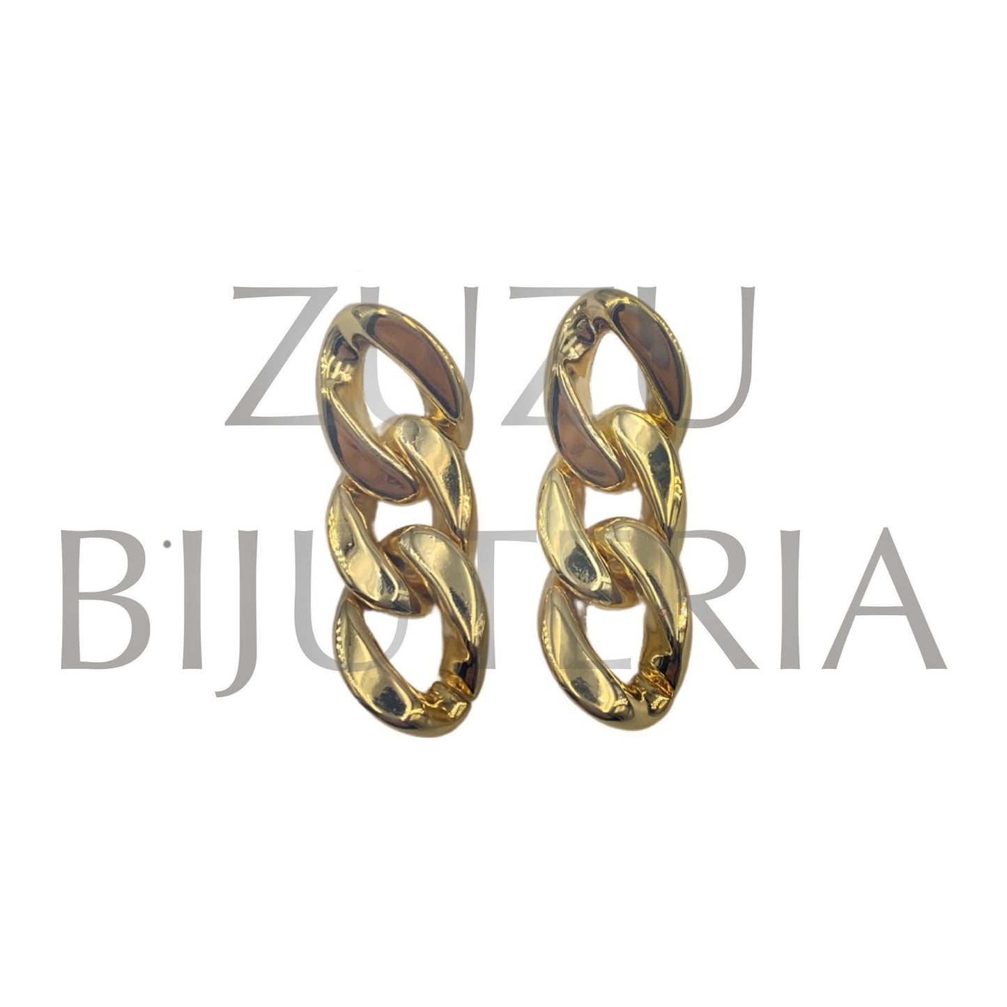 Brinco Argola Corrente 49mm x 16mm - Cobre